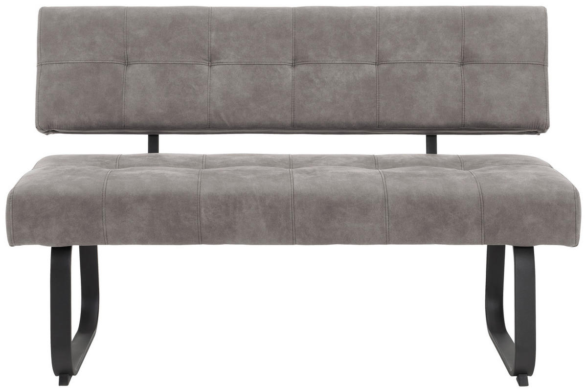 Essgruppe Luise II grau Microfaser B/H/T: ca. 160x76x80 cm Luise II - grau (160,00/76,00/80,00cm) - Hela
