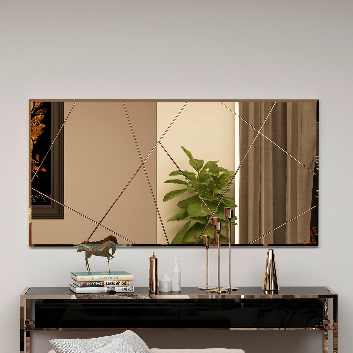 Wandspiegel Eilish bronze Glas B/H/T: ca. 120x60x2,2 cm Eilish - bronze (120,00/60,00/2,20cm) - moebel17