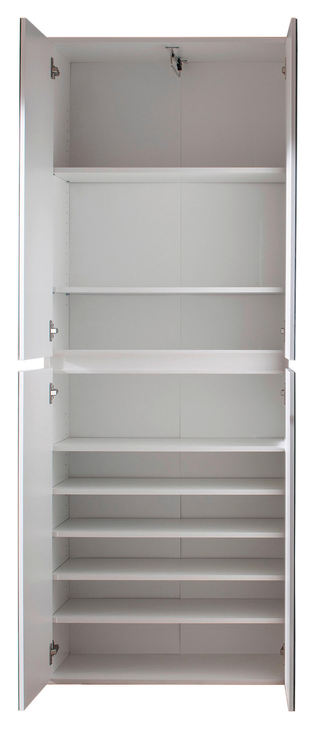 Garderobenschrank Mirror weiß B/H/T: ca. 74x191x34 cm Mirror - weiß (74,00/191,00/34,00cm) - Trendteam