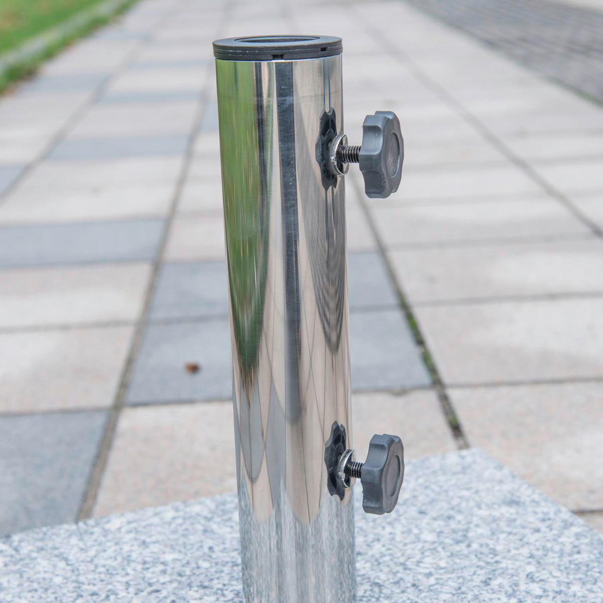 Outsunny Sonnenschirmständer grau Marmor B/H/L: ca. 40x36x40 cm Sonnenschirmständer - grau (40,00/40,00/36,00cm) - Outsunny