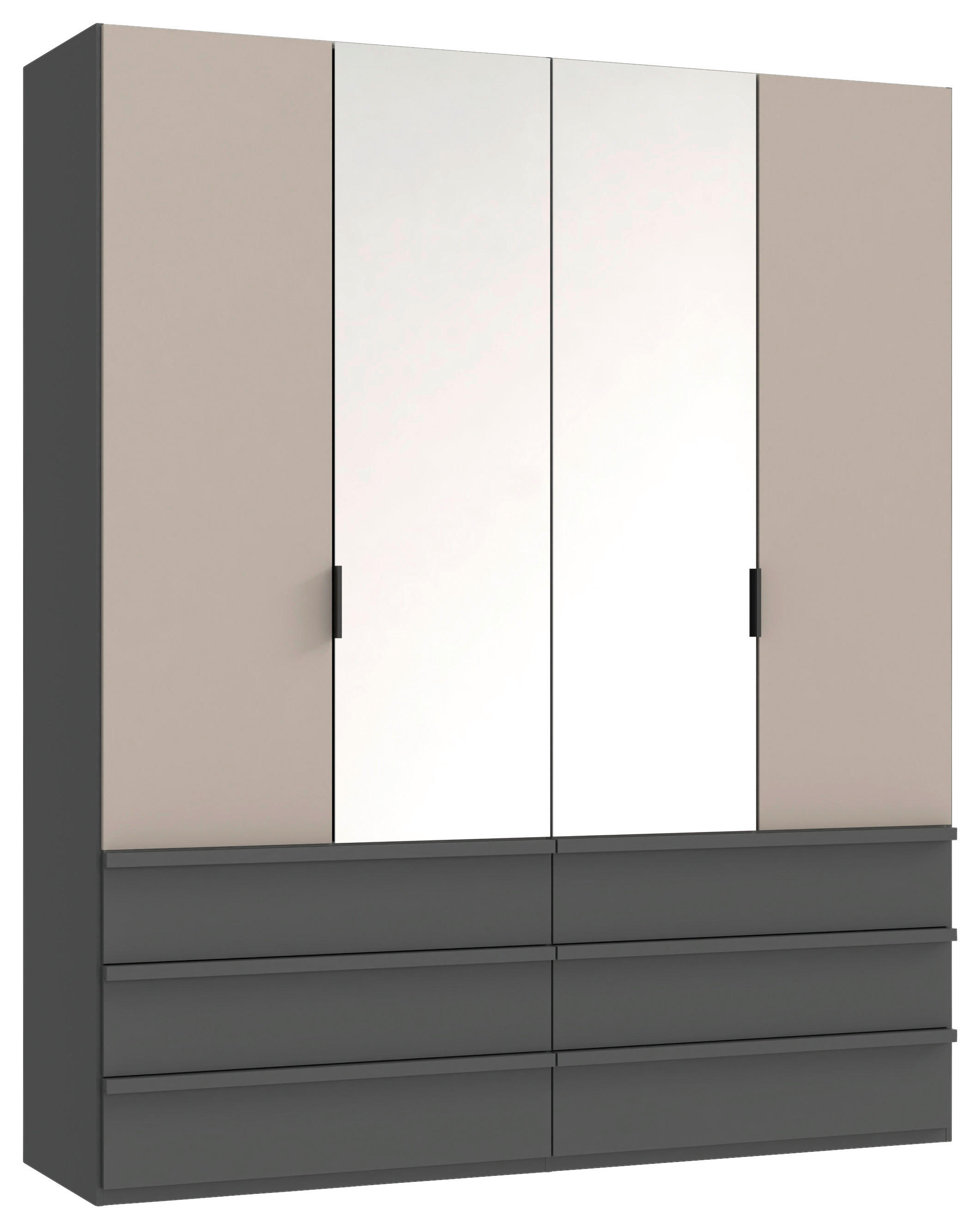 Sahara grau B/H/T: ca. 200x236x58 cm Oxford_Falttürenschrank G38 203 - Graphit/Sahara (200,00/236,00/58,00cm)