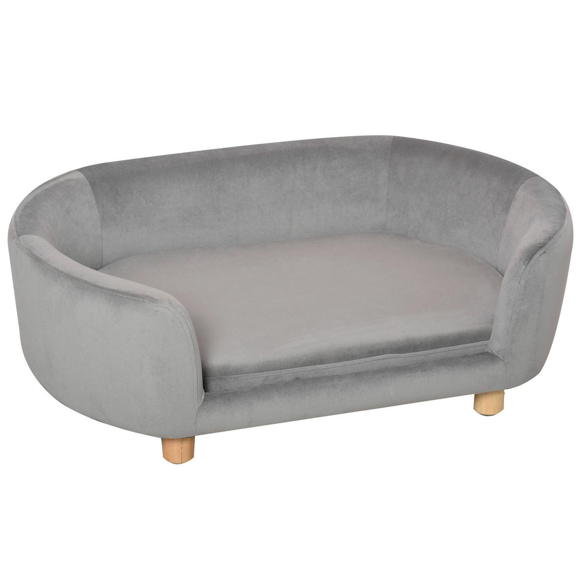 PawHut Haustiersofa hellgrau Birkenholz B/H/L: ca. 55x33x86 cm Haustiersofa - hellgrau (86,00/55,00/33,00cm) - PawHut