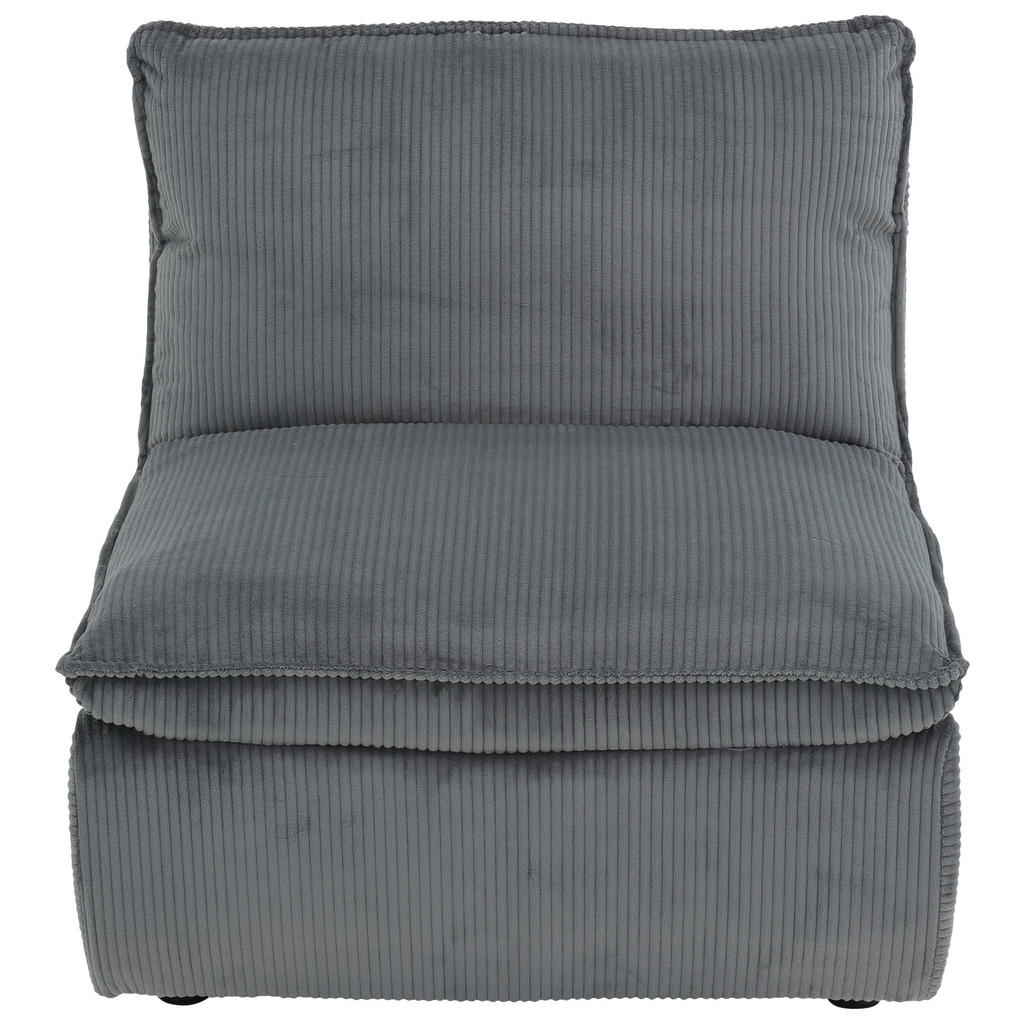 Thumbnail - Sessel Rhodos dunkelgrau Microfaser B/H/T: ca. 74x77x87 cm