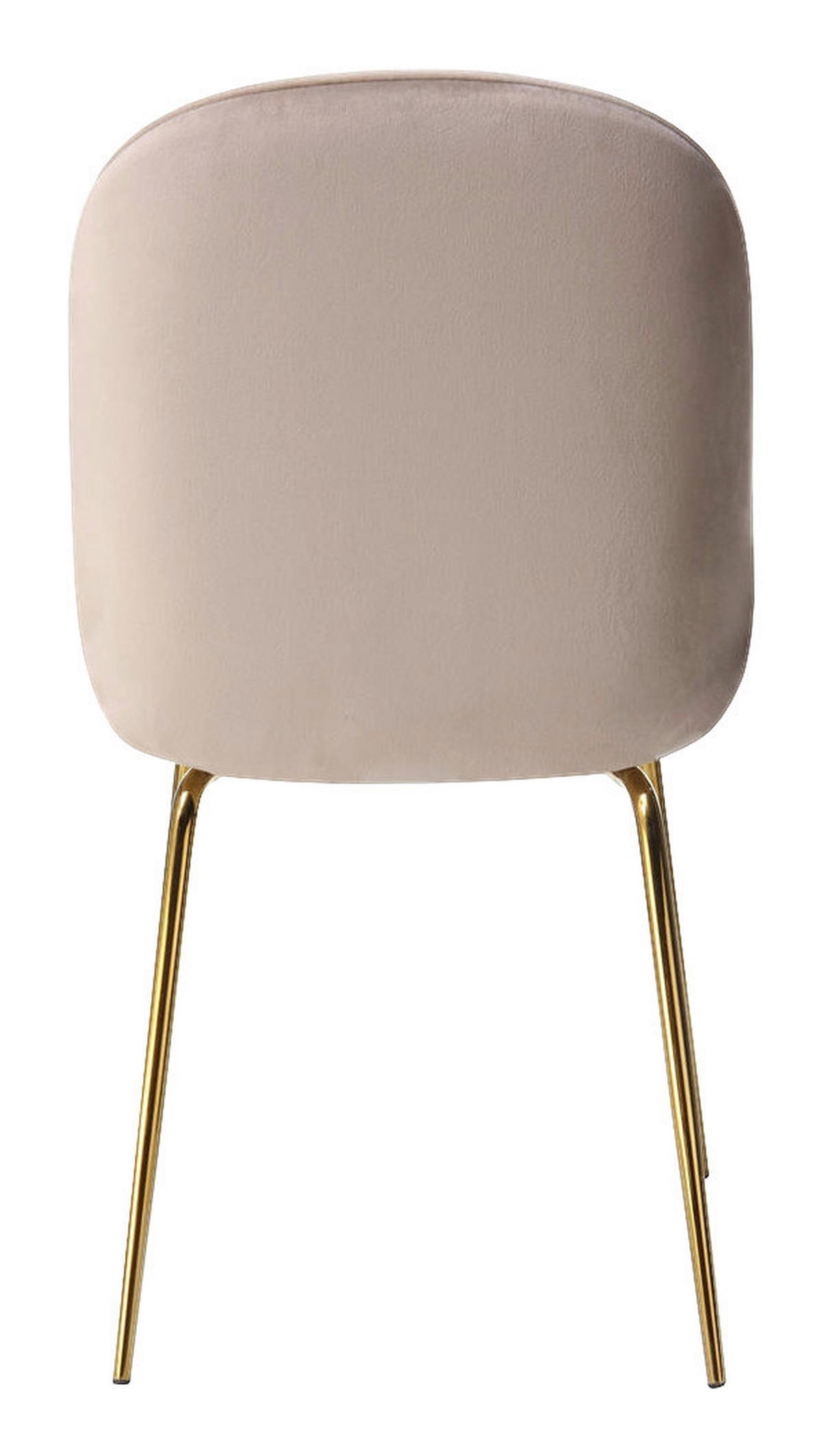 Stuhl Charlize 100 2er beige Microfaser B/H/T: ca. 48x87x59 cm Charlize 100 2er - beige/messing (48,00/87,00/59,00cm) - 360 Living