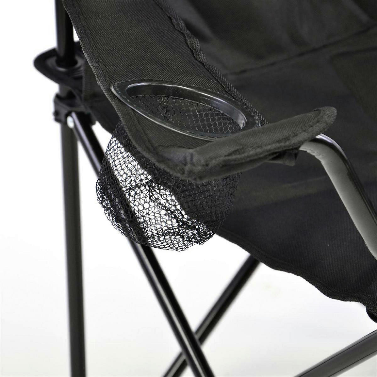 VCM Campingstuhl schwarz Polyester-Mischgewebe B/H/T: ca. 85x85x50 cm Campingstuhl - schwarz (85,00/85,00/50,00cm) - VCM