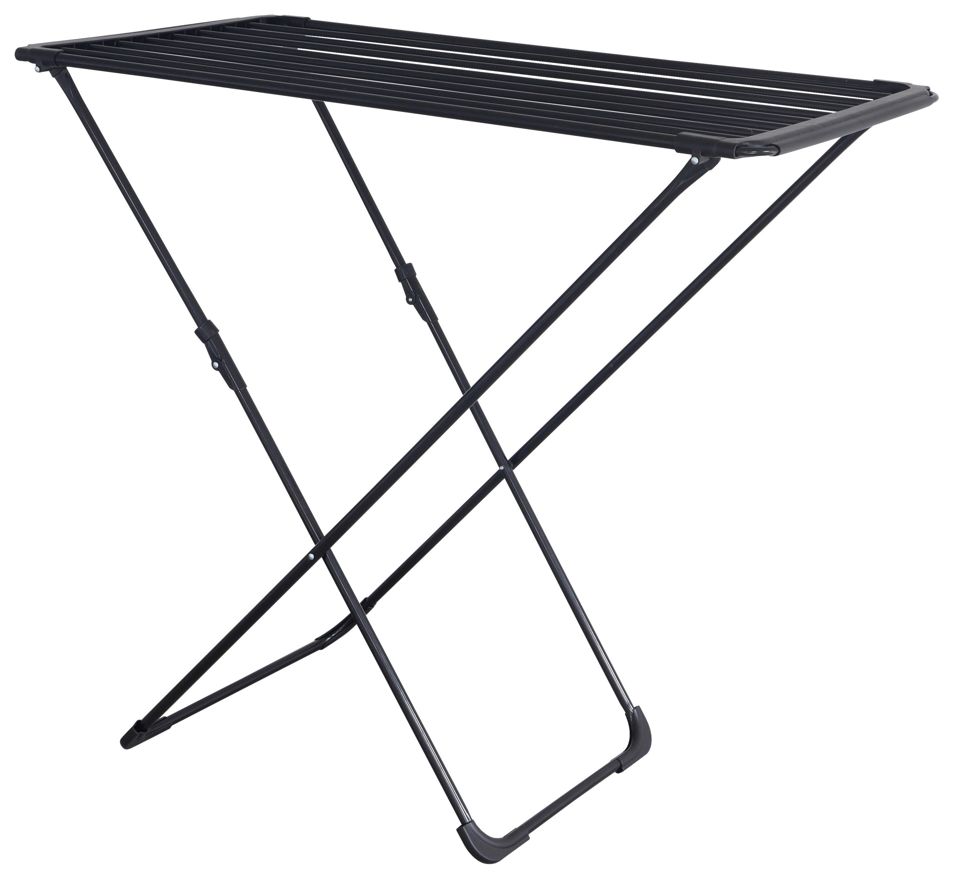 Flügelwäschetrockner silber Teleskop-Wäschetrockner - schwarz/silber (133,00/55,00/4,00cm)