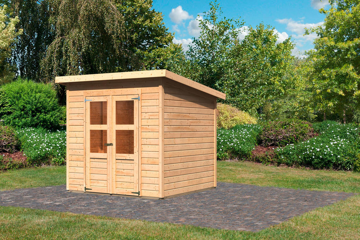 Karibu Gartenhaus Tony 1 B/H/T: ca. 212x220x214 cm Tony 1 - natur (212,00/220,00/214,00cm) - Karibu