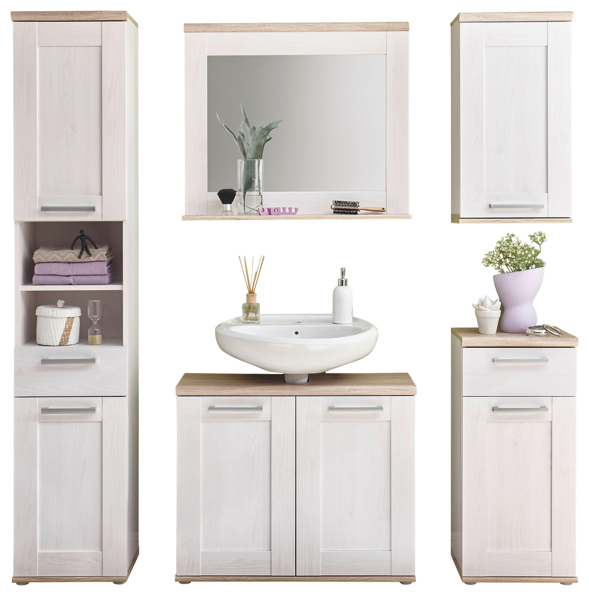 Thumbnail - Hängeschrank Romance Sibiu Lärche Nachbildung Eiche San-Remo Nachbildung B/H/T: ca. 38x70x24 cm