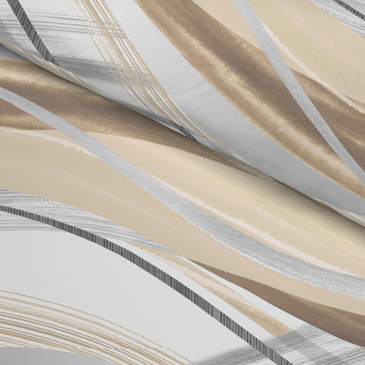 Baumwoll Bettwäsche Renforce Bettwäsche_Renforce_Tova Welle - beige/weiß (135,00/200,00cm) - beau rêve
