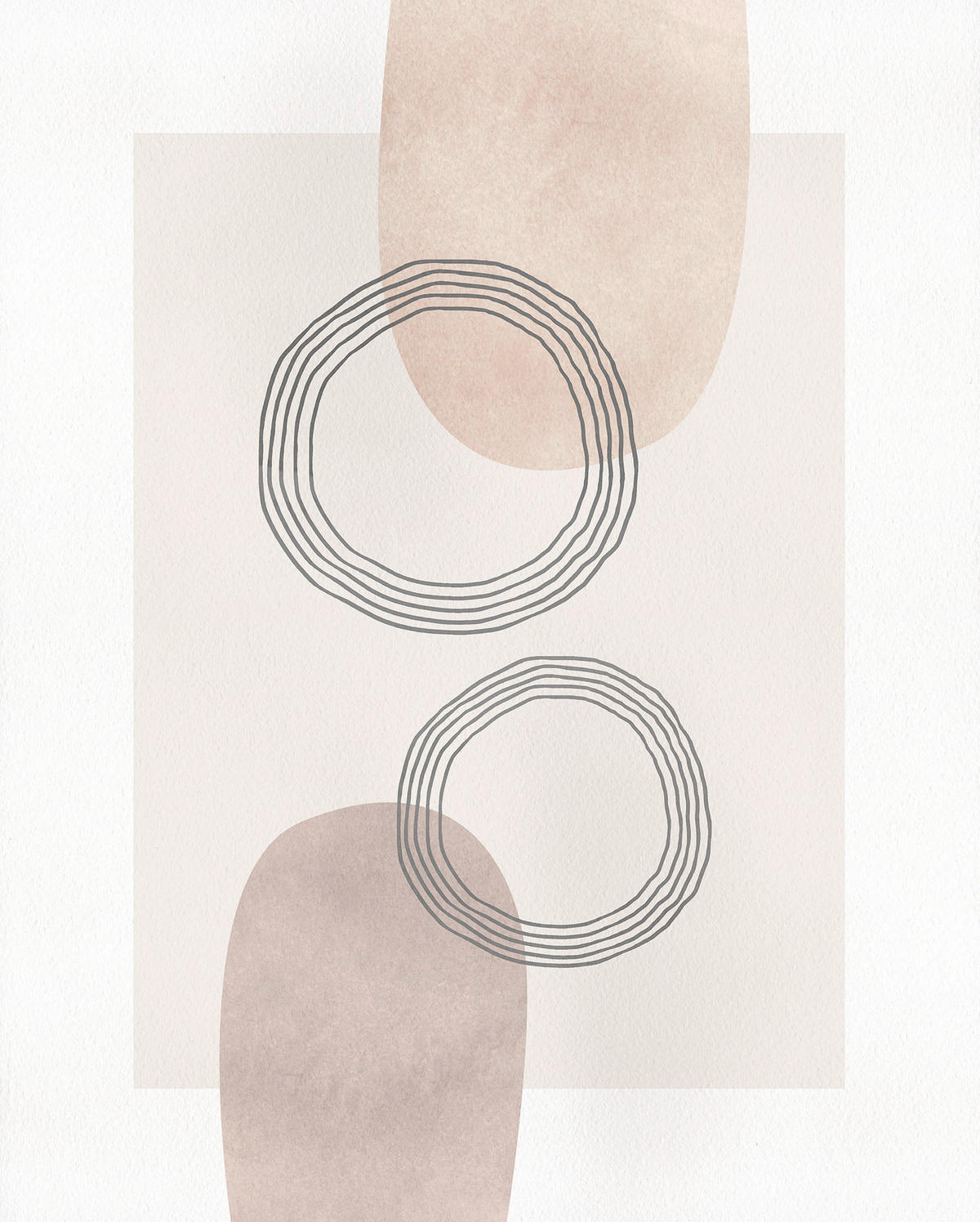 Komar Poster Line Art Circles Abstrakt B/L: ca. 40x50 cm Line Art Circles - (40,00/50,00cm) - Komar