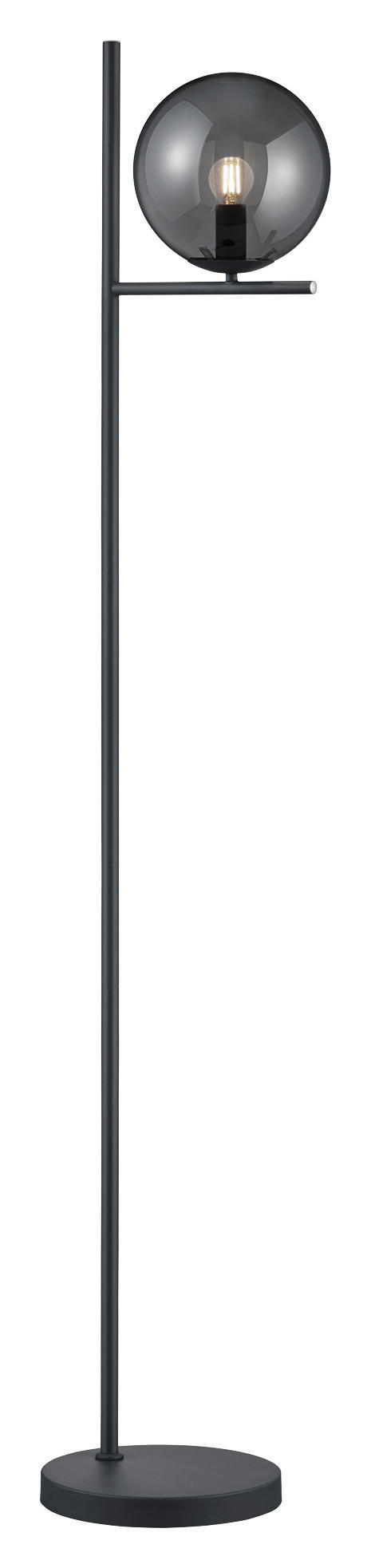 Reality Stehleuchte 402000142 anthrazit Rauch Metall Rauchglas B/H: ca. 25x150 cm E14 1 Brennstellen Pure - Rauch/anthrazit (25,00/150,00cm) - Reality