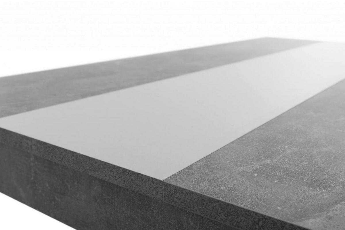 Esstisch Niklas Beton Optik B/H/T: ca. 138x74x80 cm Niklas - Beton/weiß (138,00/74,00/80,00cm)