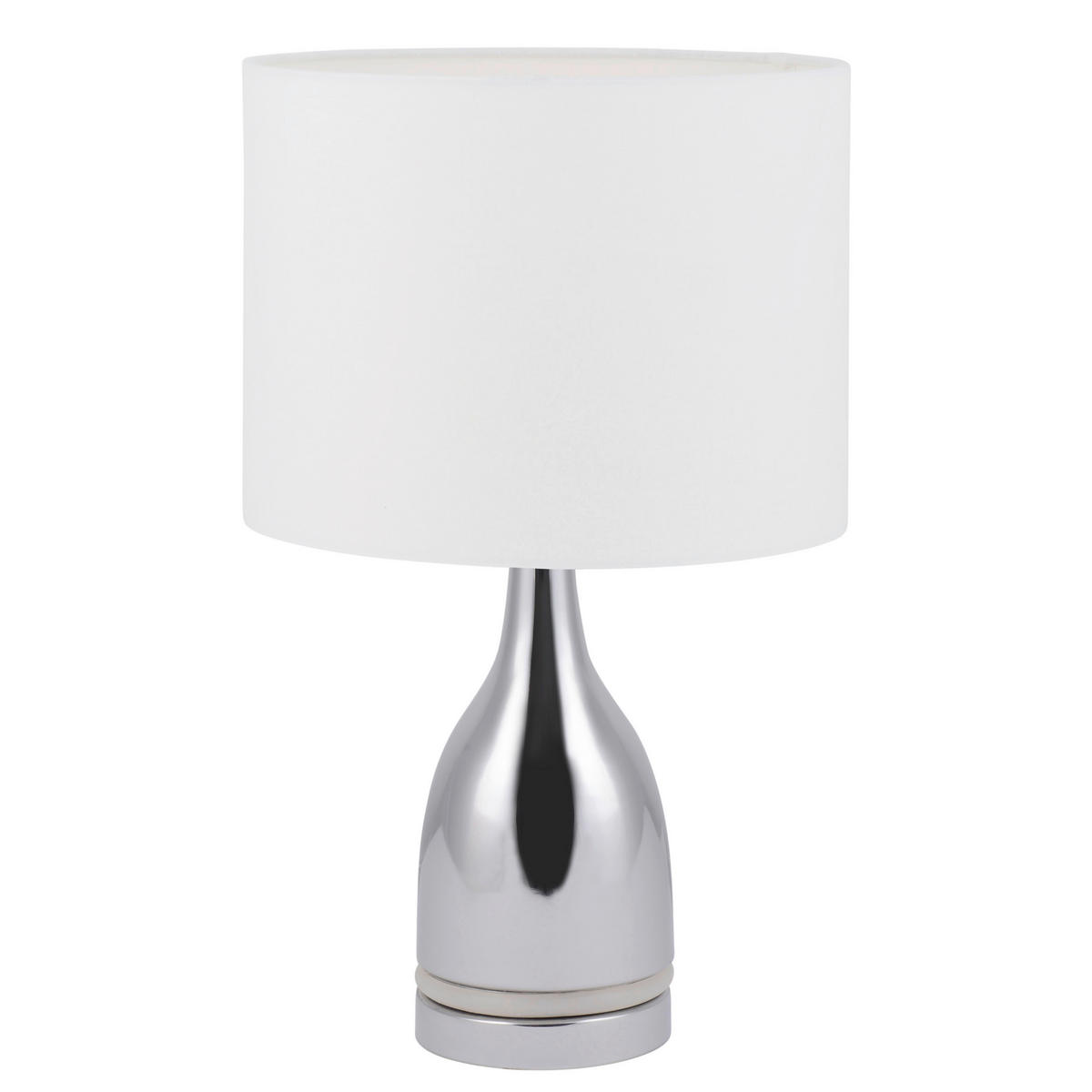 Näve Leuchten LED-Tischleuchte weiß Metall Textil Kunststoff B/H/T/D: ca. 25x43,5x25x25 cm COSIMA - weiß (25,00/43,50/25,00cm) - Näve Leuchten