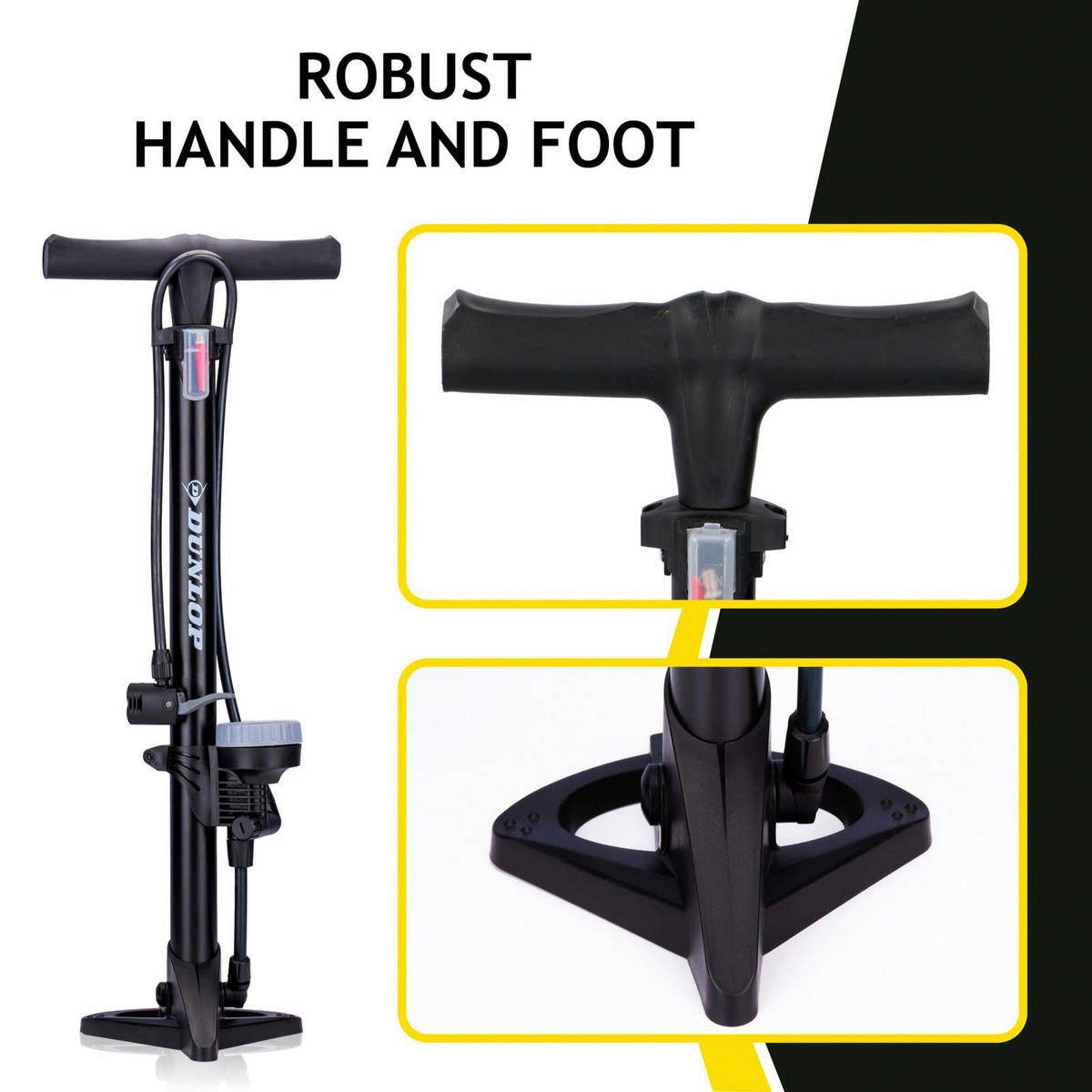 Dunlop Fahrrad-Zubehör Fahrrad-Standluftpumpe - Dunlop