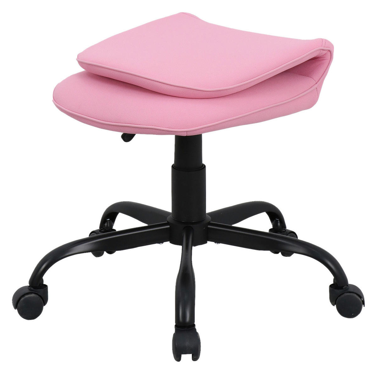 Drehstuhl TROLLY schwarz pink Metall Stoff TROLLY - pink/schwarz (42,00/95,00/54,00cm) - byLIVING