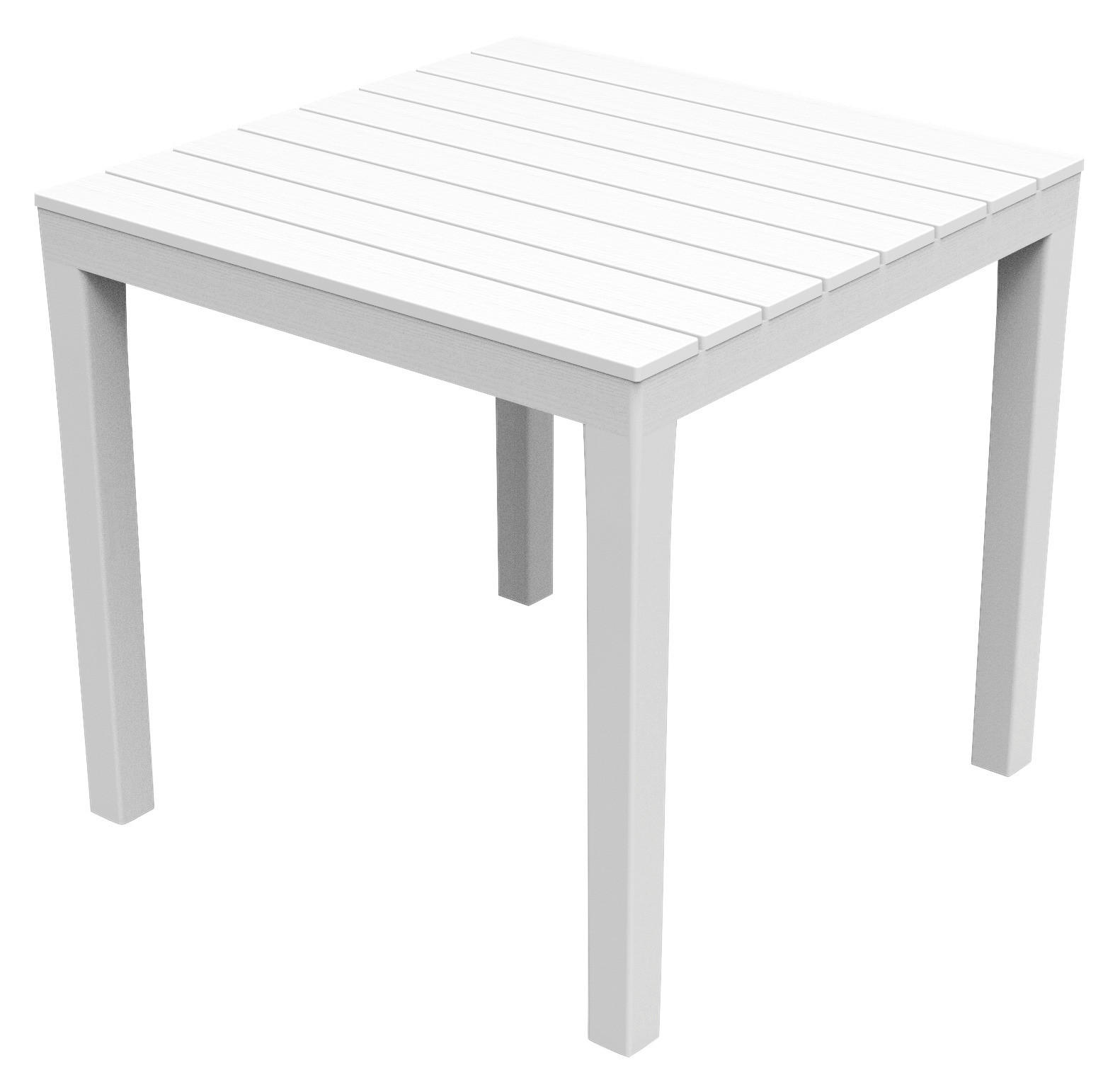 ProGarden Gartentisch Bali weiß Kunststoff B/H/L: ca. 78x72x78 cm Bali - weiß (78,00/78,00/72,00cm) - ProGarden
