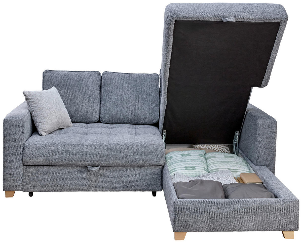 Funktionsecke Split grau Microfaser B/H/T: ca. 224x91x168 cm Split - Eiche/grau (224,00/91,00/168,00cm)