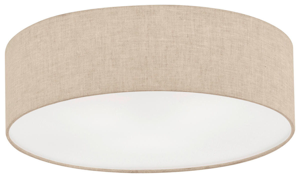 Fischer & Honsel Deckenleuchte 20913 weiß sand Leinen H/D: ca. 15x60 cm E14 4 Brennstellen Thor - sand/weiß (60,00/15,00cm) - Fischer & Honsel