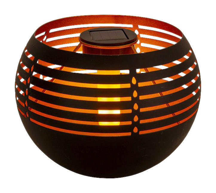 LED Deko-Solar-Tischleuchte NV5266722 braun Eisen Kunststoff B/H/T: ca. 24x16x24 cm LED Deko-Solar-Tischleuchte - braun (24,00/16,00/24,00cm) - Näve Leuchten