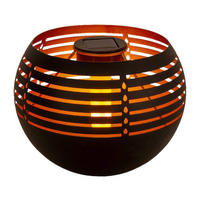 LED Deko-Solar-Tischleuchte NV5266722 braun Eisen Kunststoff B/H/T: ca. 24x16x24 cm LED Deko-Solar-Tischleuchte - braun (24,00/16,00/24,00cm) - Näve Leuchten