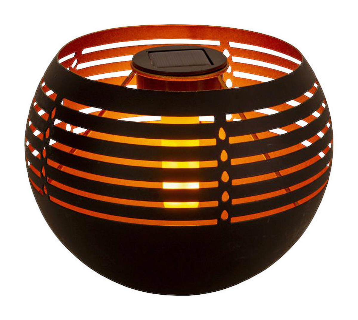 LED Deko-Solar-Tischleuchte NV5266722 braun Eisen Kunststoff B/H/T: ca. 24x16x24 cm LED Deko-Solar-Tischleuchte - braun (24,00/16,00/24,00cm) - Näve Leuchten