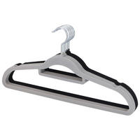 Kleiderbügel grau Kunststoff Kleiderbügel_10tlg. - schwarz/grau