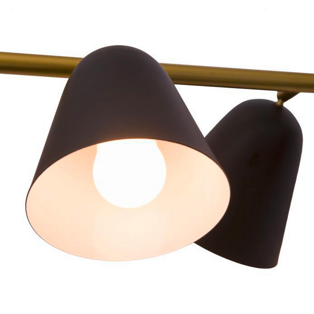 Näve Leuchten Pendelleuchte NV6137422 schwarz gold Metall Eisen B/H/L: ca. 13x126x61 cm E14 4 Brennstellen Triton - gold/schwarz (61,00/13,00/126,00cm) - Näve Leuchten