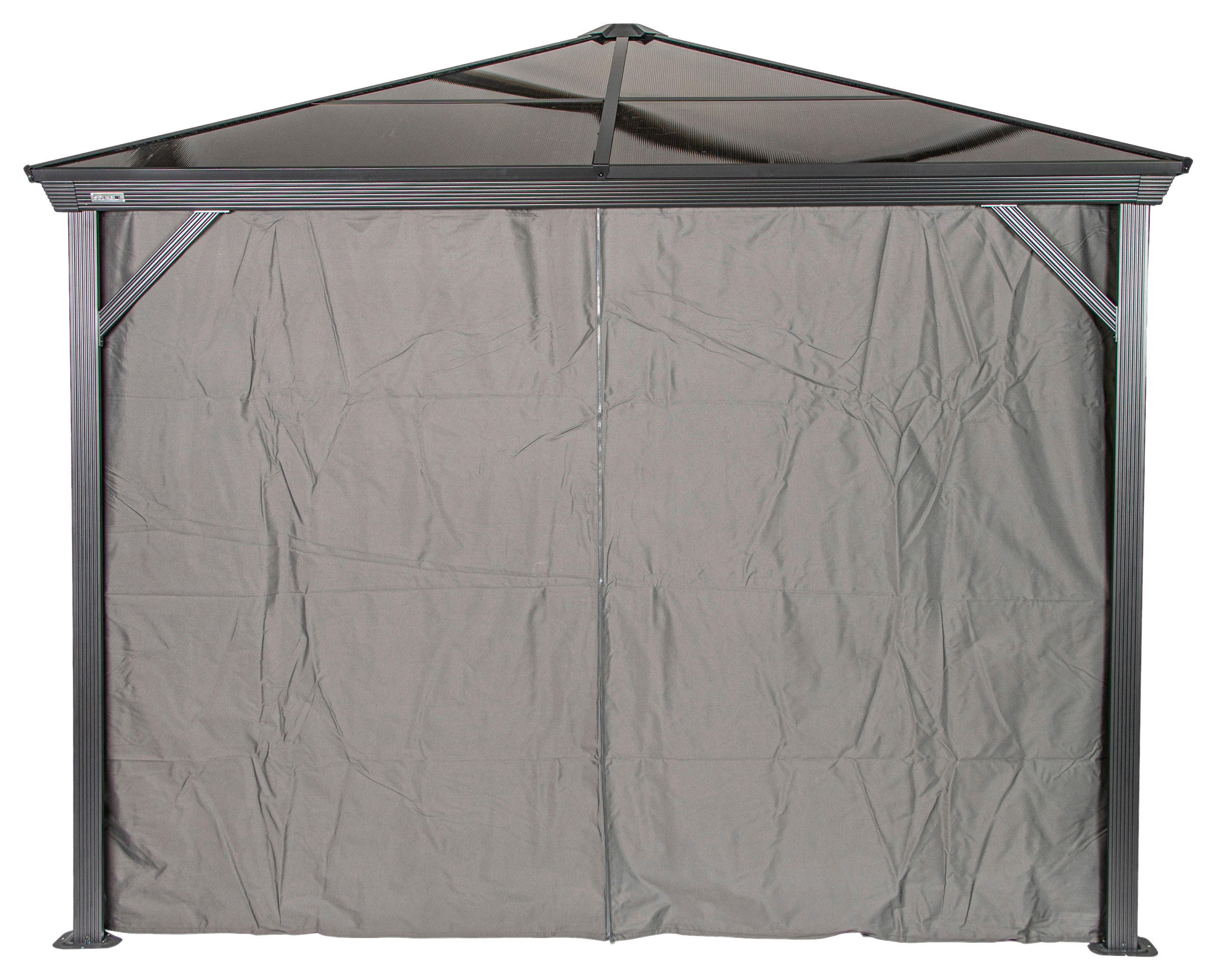Sojag Pavillon-Vorhang-Set Verona dunkelgrau Polyester Verona - dunkelgrau - Sojag
