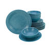 CreaTable Tafelservice Orient Mandala aqua Porzellan 18 tlg. Orient Mandala - aqua - CreaTable