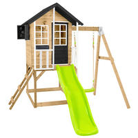 Zwerkules Spielhaus Holli weiß B/H/L: ca. 280x224x352 cm Holli - weiß/natur (352,00/280,00/224,00cm) - Zwerkules