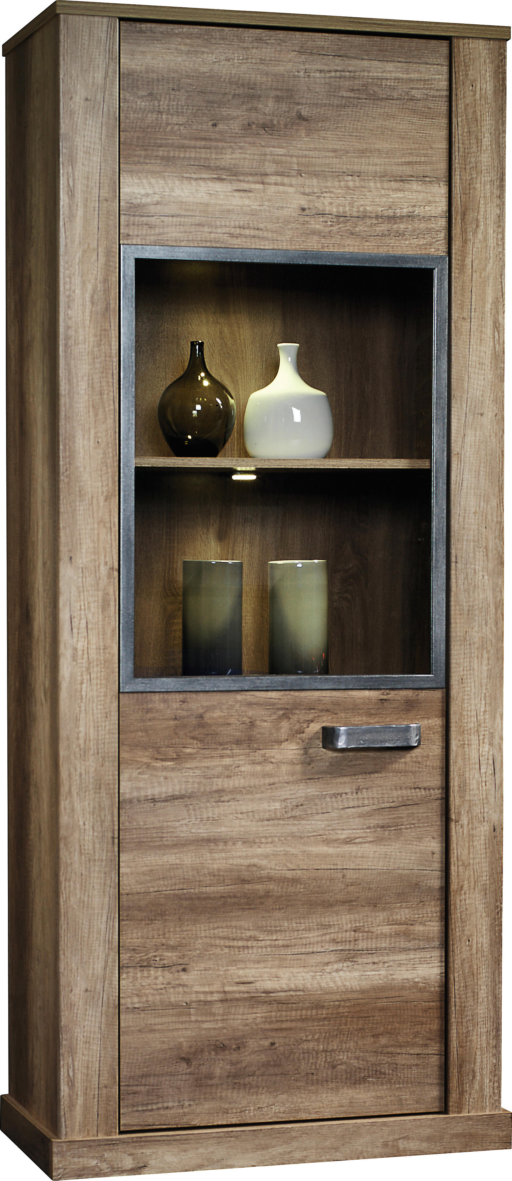Vitrine Aalborg Oak Monument Nachbildung Spanplatte B/H/T: ca. 78x185x40 cm Aalborg - Oak (78,00/185,00/40,00cm)