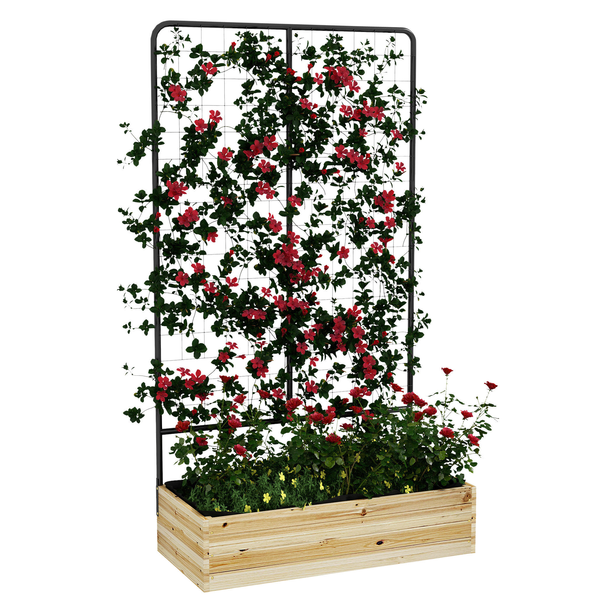Outsunny Gartenbeet natur Polypropylen B/H/L: ca. 38x80x145 cm Gartenbeet - natur (145,00/38,00/80,00cm) - Outsunny