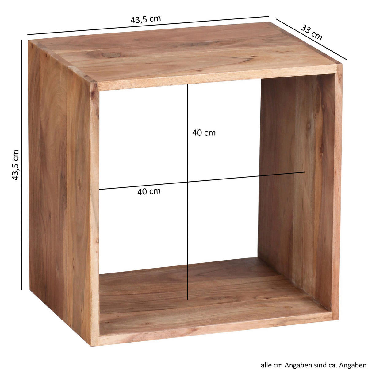 Standregal B/H/T: ca. 43,5x43,5x33 cm Standregal MUMBAI - (43,50/43,50/33,00cm) - Wohnling