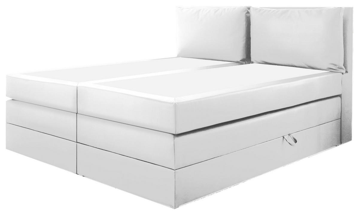 Boxspringbett Lissy weiß Kunstleder Liegefläche B/L: ca. 160x200 cm Lissy - weiß (164,00/114,00/220,00cm)