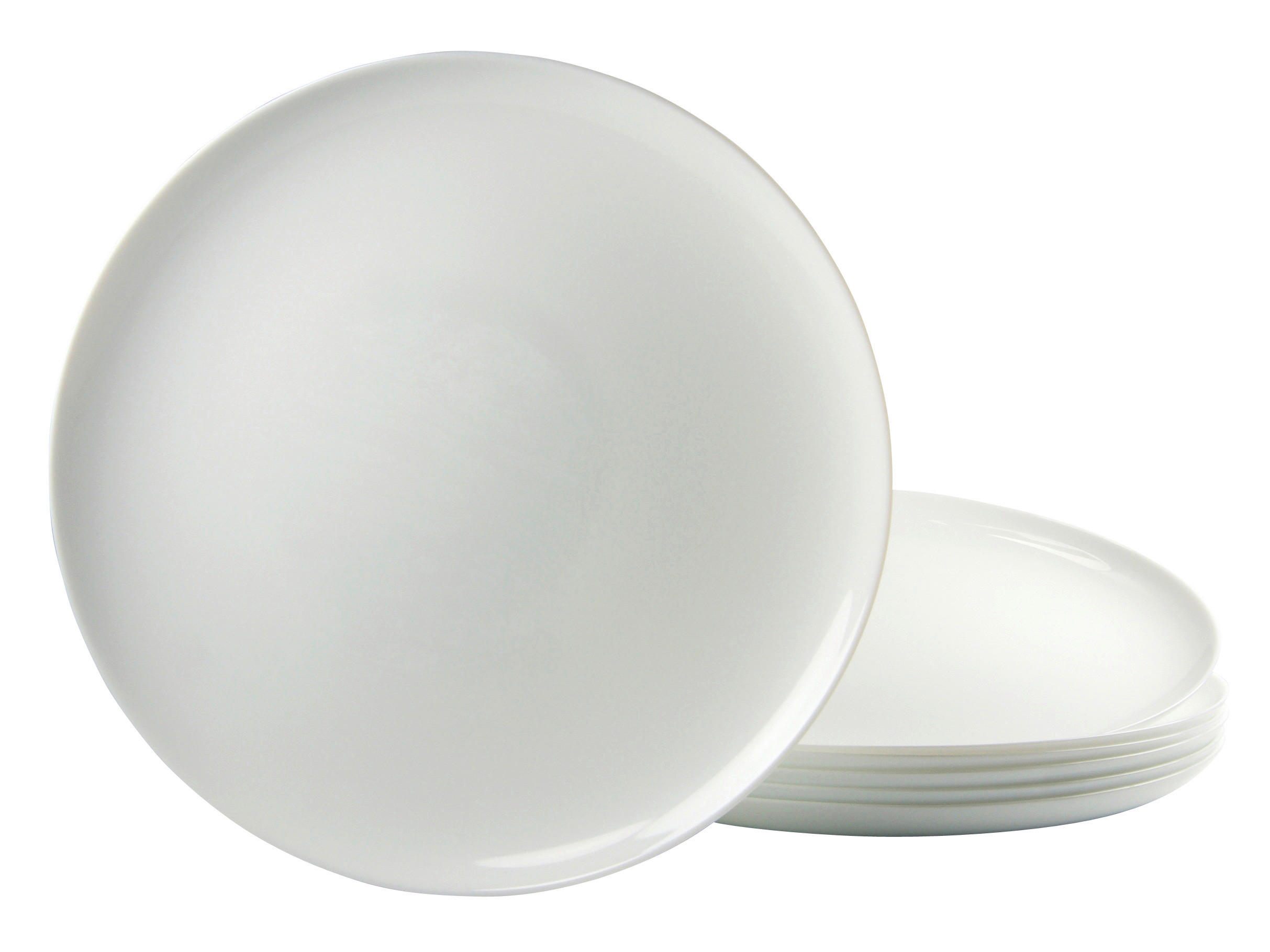 CreaTable Pizzateller Luminarc weiß Opal-Hartglas 6 tlg. Luminarc - weiß - CreaTable