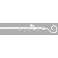 Stilgarnituren Kringel weiß Metall D: ca. 1,6 cm ausziehbar von ca. 130 bis 240 cm 1.0 Läufe Kringel - weiß (1,60cm) - POCOline