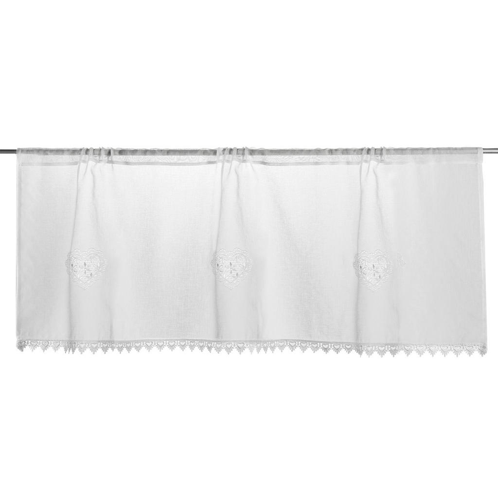 Thumbnail - CASA CREATION Scheibengardine Nishay weiß B/L: ca. 45x120 cm