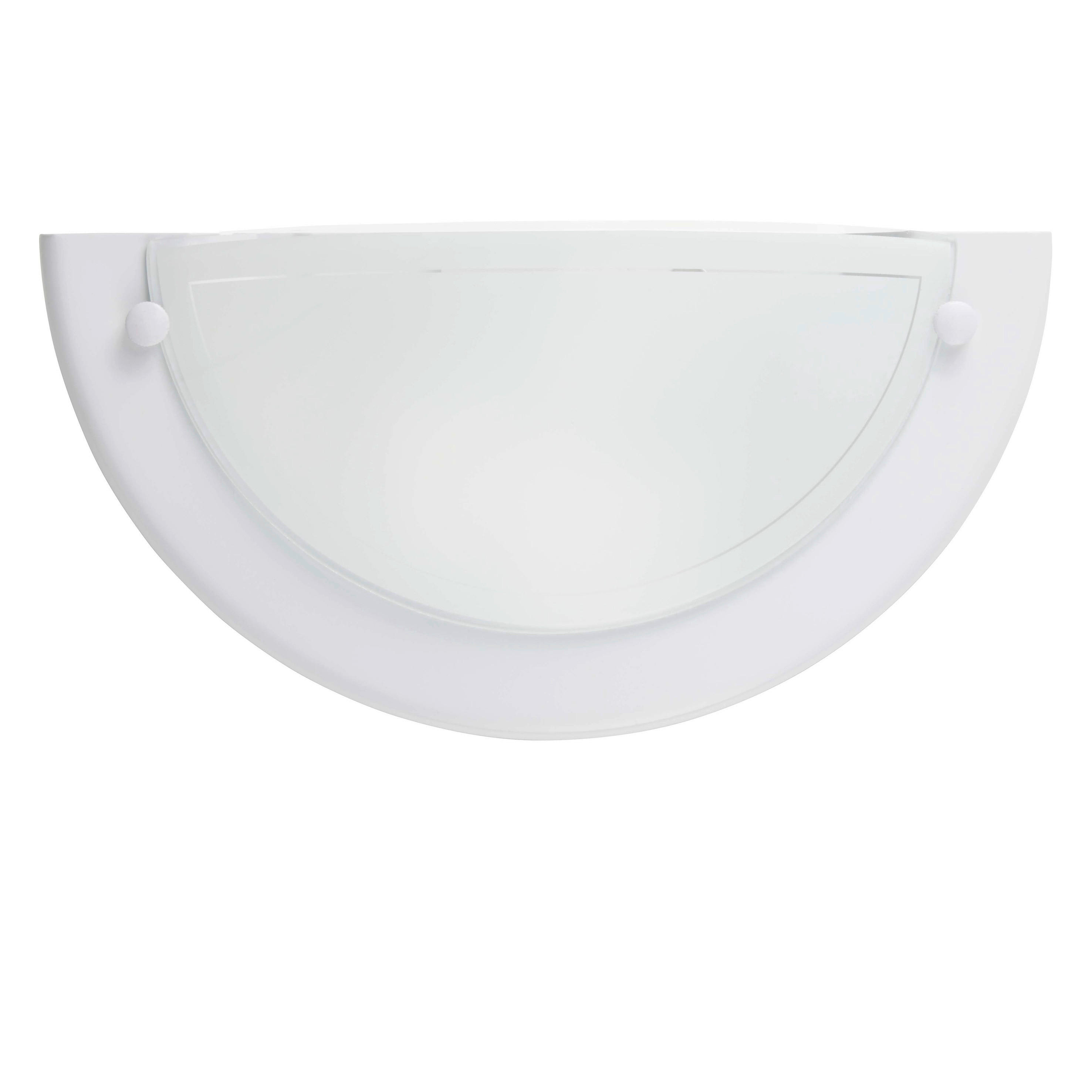 Brilliant Wandleuchte Miramar 90196/05 weiß Metall Glas B/H/T: ca. 28,5x14x7,8 cm E14 1 Brennstellen Miramar - weiß (28,50/14,00/7,80cm) - Brilliant