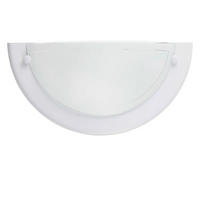 Brilliant Wandleuchte Miramar 90196/05 weiß Metall Glas B/H/T: ca. 28,5x14x7,8 cm E14 1 Brennstellen Miramar - weiß (28,50/14,00/7,80cm) - Brilliant