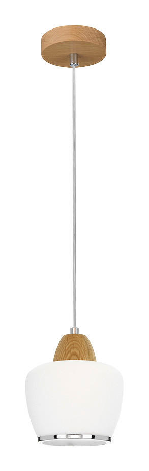 SPOT Light Pendelleuchte Rondas, Naturprodukt aus Eichenholz, FSC-zertifiziert, Hochwertige Schirme aus Glas, Passende LM E14 / exklusive, Made in Europe