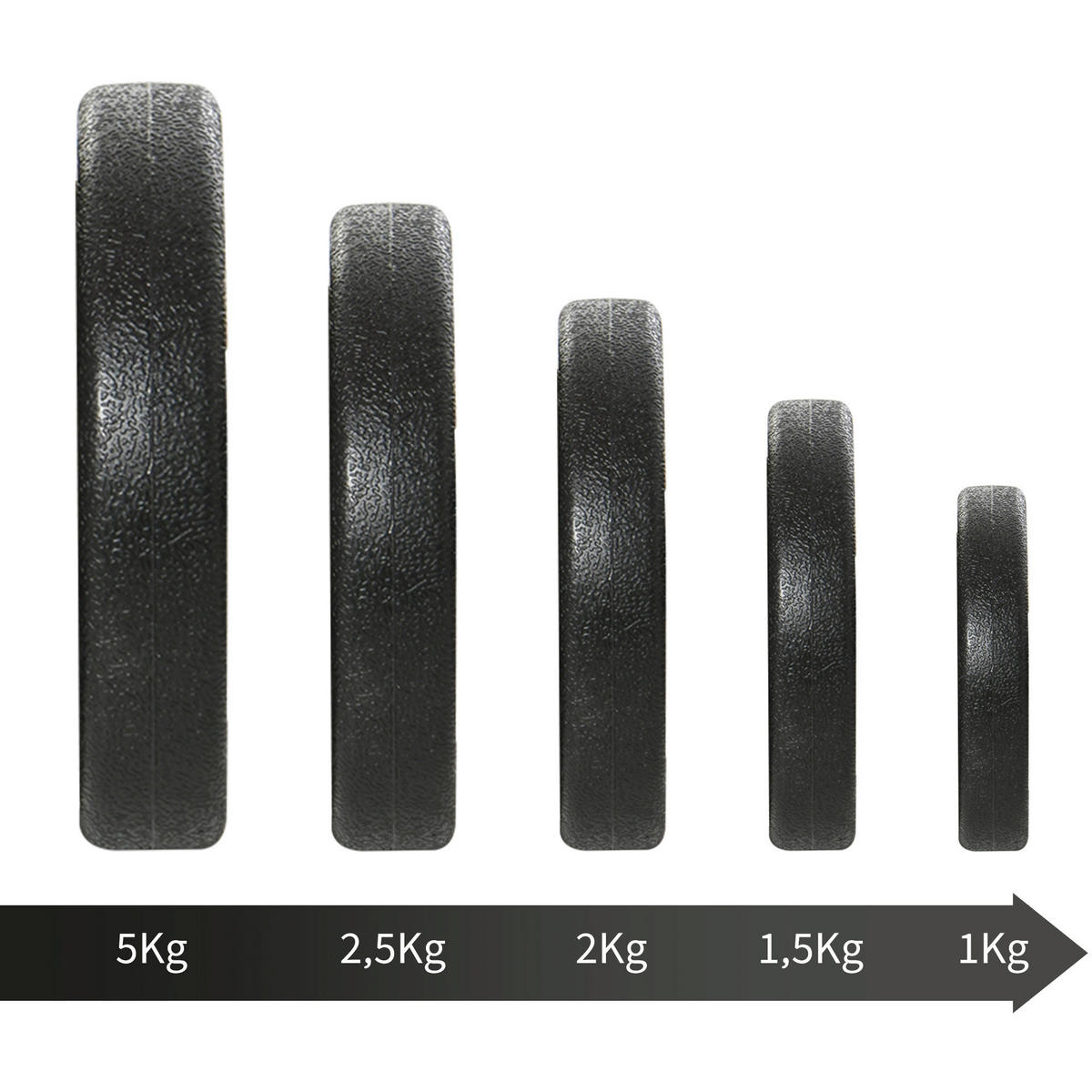 HOMCOM Hantel-Set schwarz Kunststoff B/H/L: ca. 24,5x24,5x4,3 cm Kurzhantel-Set - schwarz (4,30/24,50/24,50cm) - HOMCOM