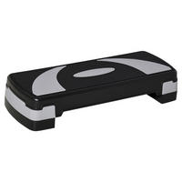 HOMCOM Steppbrett schwarz Kunststoff B/H/L: ca. 31x20x80 cm Steppbrett - schwarz/grau (80,00/31,00/20,00cm) - HOMCOM