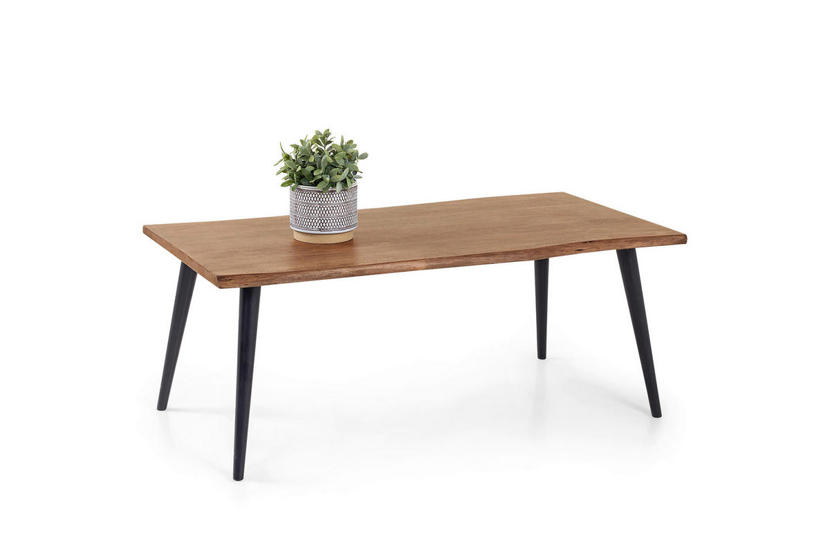 Couchtisch CADDY natur schwarz pulverbeschichtet B/H/T: ca. 110x45x60 cm CADDY - natur/schwarz (110,00/45,00/60,00cm) - byLIVING
