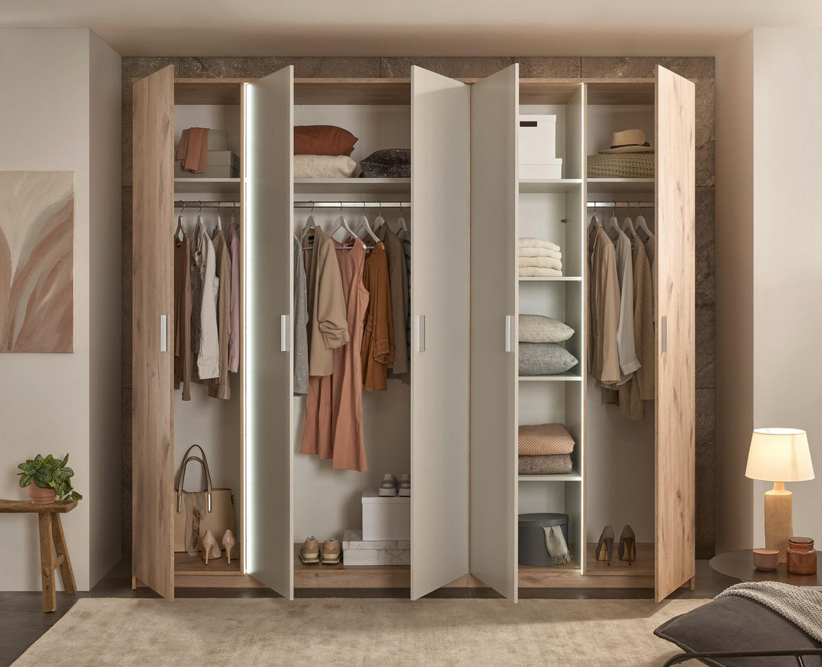 Kleiderschrank Moledo Eiche Viking Nachbildung B/H/T: ca. 251x227x60 cm Moledo - (251,00/227,00/60,00cm)