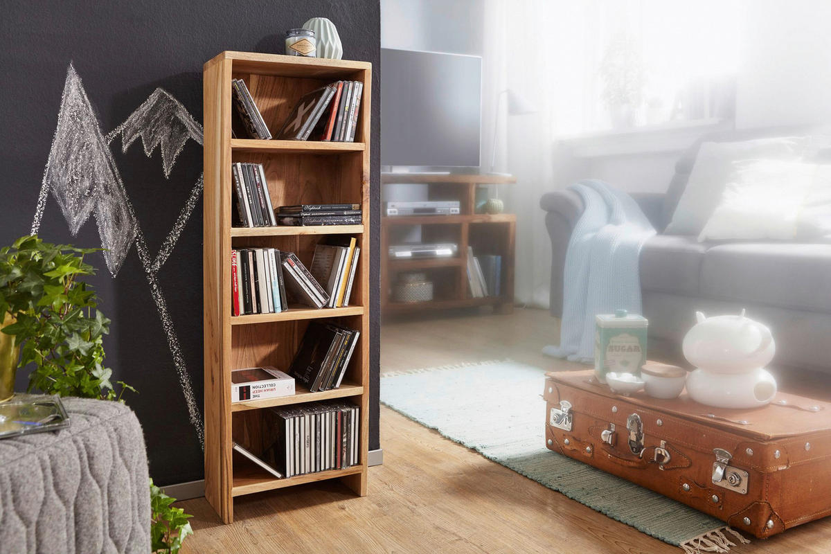 CD Regal natur B/H/T: ca. 30x90x17 cm CD Regal - natur (30,00/90,00/17,00cm) - Wohnling
