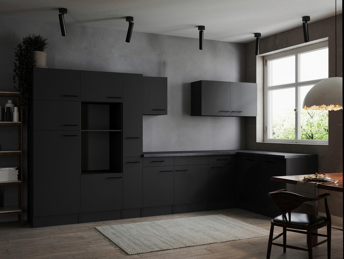 Winkelküche Oliver B/H/T: ca. 370x205x172 cm Oliver - granit/grau (370,00/205,00/172,00cm) - Respekta