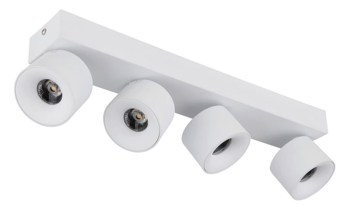 GLOBO LED-Spot weiß Aluminium Metall B/H/T: ca. 7,2x12x45,5 cm 4 Brennstellen RAE - weiß (7,20/12,00/45,50cm) - GLOBO
