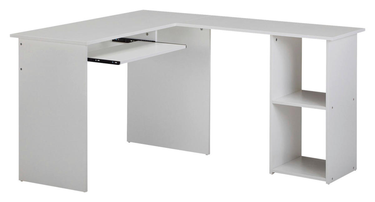 Schreibtischkombination weiß B/H/T: ca. 140x75,5x120 cm Schreibtischkombination - weiß (140,00/75,50/120,00cm) - Wohnling