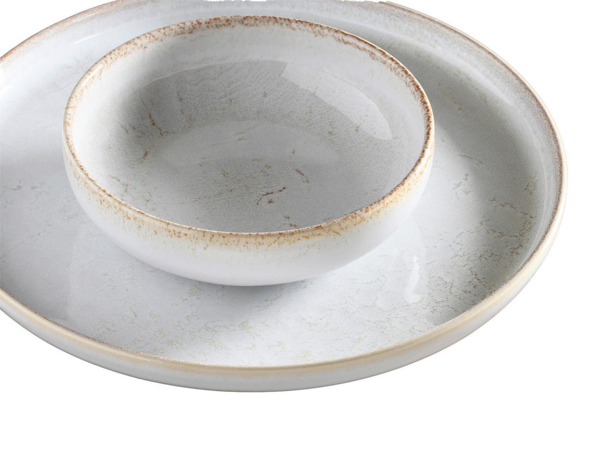 CreaTable Tafelservice Uno weiß Steinzeug 12 tlg. Uno - weiß - CreaTable