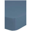 Baumwoll Spannbetttuch Satin Spannbetttuch-Satin 160x200cm - blau (160,00/200,00cm) - HIP